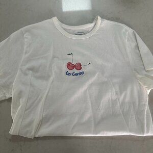 Abercrombie Short-Sleeve Cherry Graphic Skimming Tee Size L